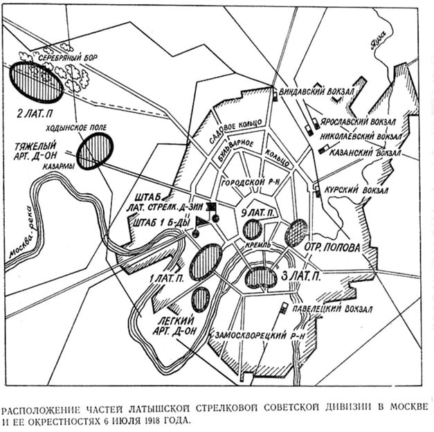 Диспозиция сил в ночь на 7 июля 1918 г.